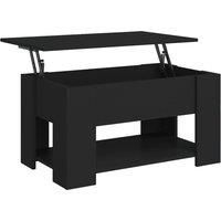 vidaXL Coffee Table Black 79x49x41 cm Engineered Wood
