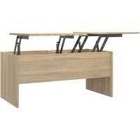 Vidaxl Coffee Table Sonoma Oak 102X50.5X46.5 Cm Engineered Wood, Brown