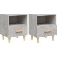 vidaXL Bedside Cabinets 2 pcs Concrete Grey 40x35x47 cm