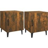 vidaXL Bedside Cabinets 2 pcs Smoked Oak Engineered Wood