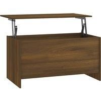 vidaXL Coffee Table Brown Oak 102x55.5x52.5 cm Engineered Wood