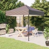 vidaXL Taupe Folding Party Tent in Durable Steel Frame - UV-Resistant, Weather Resistant and Easy Transport - Perfect for Garden, Picnic, BBQ and Birthday Parties - Easy Assembly