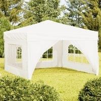 vidaXL Foldable Party Tent with Sidewalls - 3x3 m White Canopy - Portable, UV-Resistant, Water-Resistant - Perfect for Family Gatherings, BBQs, Birthdays