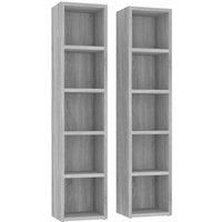 CD Cabinets 2 pcs Grey Sonoma 21x16x93.5 cm Engineered Wood