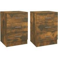 1/2x Bedside Cabinet Chipboard Bedroom Nightstand Stand Multi Colours vidaXL