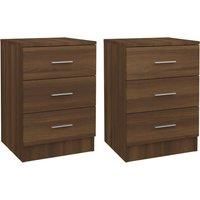 1/2x Bedside Cabinet Chipboard Bedroom Nightstand Stand Multi Colours vidaXL