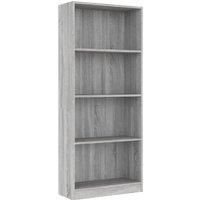 Bookshelf Standing Shelf Storage Rack Book Cabinet Engineered Wood vidaXL