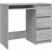 Vidaxl Desk Grey Sonoma 90X45X76 Cm Engineered Wood