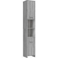 Bathroom Cabinet Cupboard Storage Rack Washer Shelf Engineered Wood vidaXL