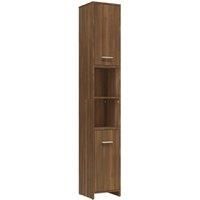 Bathroom Cabinet Cupboard Storage Rack Washer Shelf Engineered Wood vidaXL
