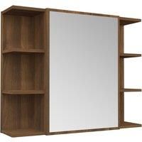 Vidaxl Bathroom Mirror Cabinet Brown Oak 80X20 5X64 Cm Engineered Wood