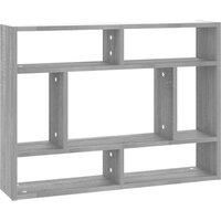 vidaXL Wall Shelf Grey Sonoma 75x16x55 cm Engineered Wood