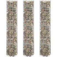 4x Circular Gabion Raised Beds Planter Basket Flower Pot Multi Sizes vidaXL