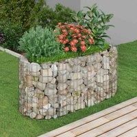 Gabion Raised Bed Galvanised Iron Gabion Basket Flower Bed Multi Sizes vidaXL