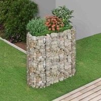 Gabion Raised Bed Galvanised Iron Gabion Basket Flower Bed Multi Sizes vidaXL