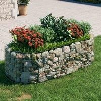 Gabion Raised Bed Galvanised Iron Gabion Basket Flower Bed Multi Sizes vidaXL