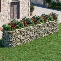 Gabion Raised Bed Galvanised Iron Gabion Basket Flower Bed Multi Sizes vidaXL