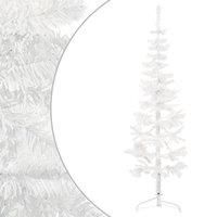 Slim Artificial Half Christmas Tree with Stand Xmas Artificial Tree vidaXL