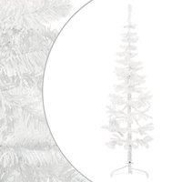Slim Artificial Half Christmas Tree with Stand Xmas Artificial Tree vidaXL