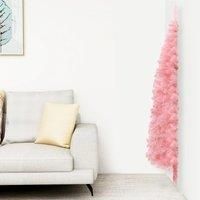 Slim Artificial Half Christmas Tree with Stand Xmas Artificial Tree vidaXL