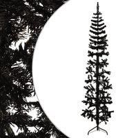 Slim Artificial Half Christmas Tree with Stand Xmas Artificial Tree vidaXL