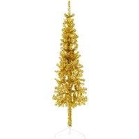Slim Artificial Half Christmas Tree with Stand Xmas Artificial Tree vidaXL