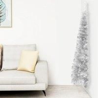 Slim Artificial Half Christmas Tree with Stand Xmas Artificial Tree vidaXL