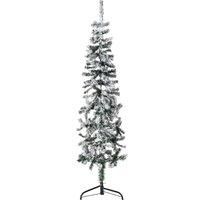 Slim Artificial Half Christmas Tree with Stand Black 120 cm vidaXL