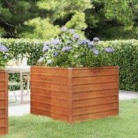 Garden Raised Bed Outdoor Pot Plant Stand Planter Rusty Corten Steel vidaXL