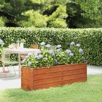 vidaXL - Robust and Economical Raised Garden Bed, Durable Corten Steel Material, Spacious and Easy-to-Maintain, Rectangular Outdoor Planter for Herbs, Vegetables, and Flowers.