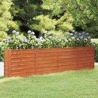 Garden Raised Bed Outdoor Pot Plant Stand Planter Rusty Corten Steel vidaXL