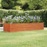 Garden Raised Bed Outdoor Pot Plant Stand Planter Rusty Corten Steel vidaXL