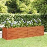 Garden Raised Bed Outdoor Pot Plant Stand Planter Rusty Corten Steel vidaXL