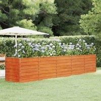 Garden Raised Bed Outdoor Pot Plant Stand Planter Rusty Corten Steel vidaXL