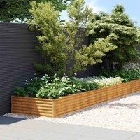 Garden Raised Bed Outdoor Planter Pot Patio Flower Bed Corten Steel vidaXL