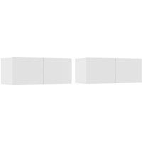 Vidaxl Tv Cabinets 2 Pcs White 80X30X30 Cm Engineered Wood