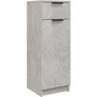 Bathroom Cabinet Concrete Grey Engineered Wood Toilet Cupboard vidaXL