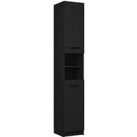 vidaXL Bathroom Cabinet Black 32x34x188.5 cm Engineered Wood