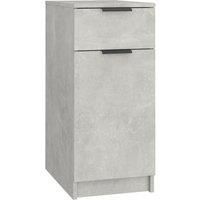 vidaXL Desk Cabinet, Concrete Grey - Engineered Wood - Durable & Moisture Resistant - Ample Storage - Minimalist Design - Perfect for Living Room, Bedroom, Office