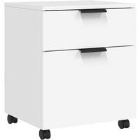 Mobile File Cabinet with Wheels Desk Storage Cabinet Engineered Wood vidaXL