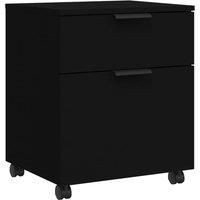 Mobile File Cabinet with Wheels Desk Storage Cabinet Engineered Wood vidaXL