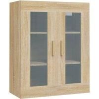 vidaXL Wall-Mounted Hanging Wall Cabinet, Sonoma Oak, Engineered Wood, Organised Storage, Assembly Manual Included, Ideal for Living Room or Any Room