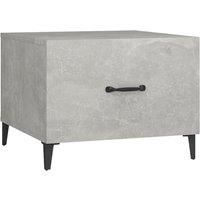 vidaXL Coffee Table with Metal Legs Concrete Grey 50x50x40 cm