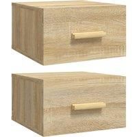 Vidaxl 2X Floating Wall Display Shelf White 80Cm Mdf Cubes Storage Decor