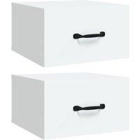 1/2x Wall-mounted Bedside Cabinet Floating Bedside Unit Multi Colours vidaXL