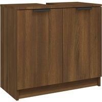 Bathroom Cabinet Toilet Cupboard Vanity Unit Cupboard Engineered Wood vidaXL