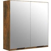 Vidaxl Bathroom Mirror Cabinet Smoked Oak 64X20X67 Cm