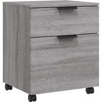 Mobile File Cabinet with Wheels Desk Storage Cabinet Engineered Wood vidaXL