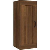vidaXL Hanging Cabinet with Single Door, Floating Design, Engineered Wood, Brown Oak, Ideal for Living Room, Bedroom, Utility Room, Easy Assembly, 35x34x90 cm