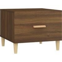 vidaXL Coffee Table in Brown Oak – Engineered Wood Construction - Modern Design with Spacious Drawer for Storage - Easy Assembly - 50x50x40 cm